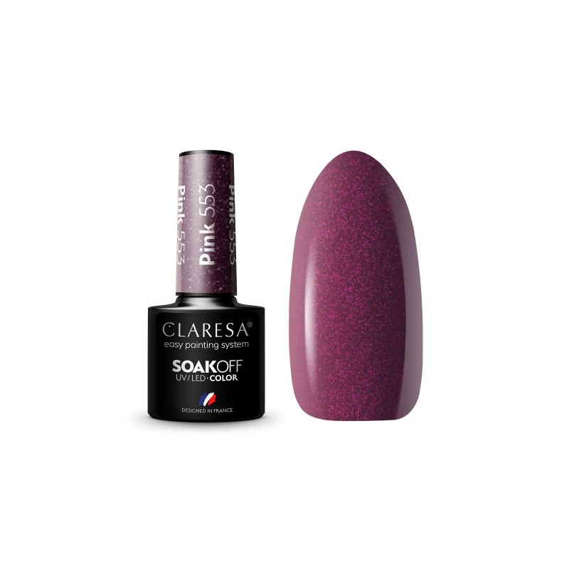 Claresa Lakier hybrydowy PINK 553 -5g
