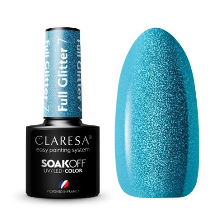 Claresa lakier hybrydowy FULL GLITTER 7 - 5G