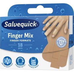 SALVEQUICK Plastry Finger Mix w różnych rozmiarach 18szt.