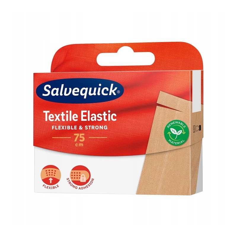 Salvequick Textile Elastic plaster 75cm x 6cm