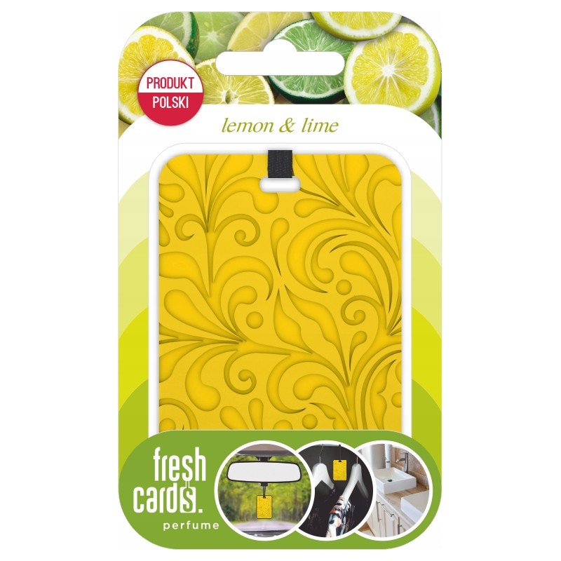 Fresh Cards -zapach do auta, domu Lemon & Lime