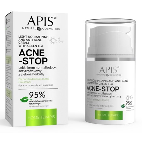 Apis Acne-Stop Home TerApis, Lekki krem normalizujący, antytrądzikowy 50ml / 0608